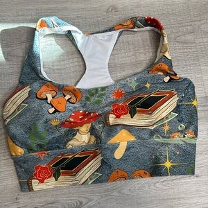 Women’s Mushroom Print Sports Bra